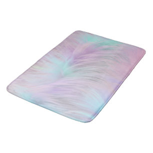 Pastel Rainbow Fur Bath Mat