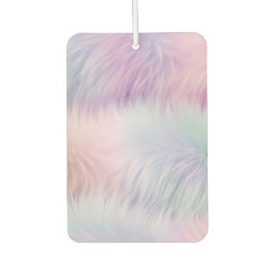 Pastel Rainbow Fur Car Air Freshener