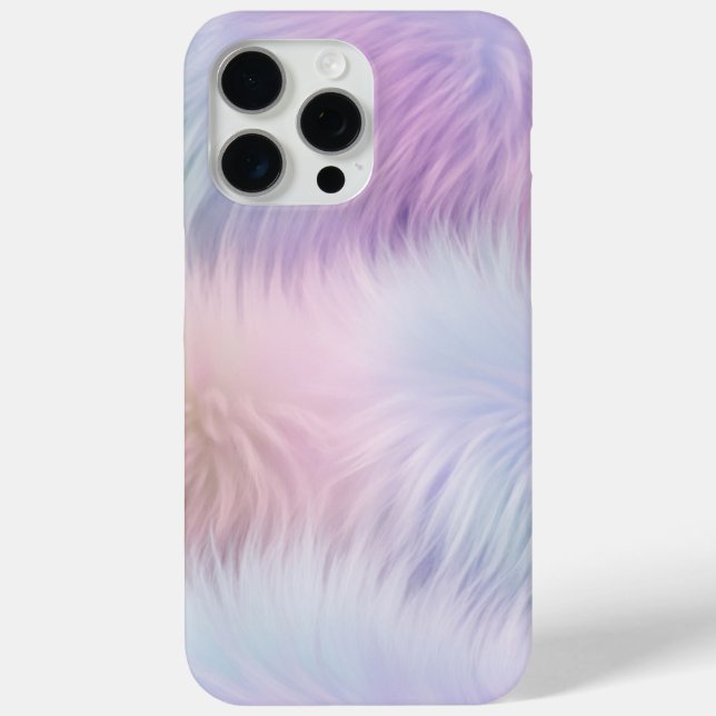 Pastel Rainbow Fur Case-Mate iPhone Case (Back)