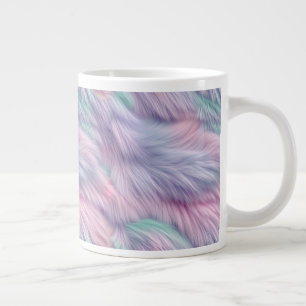 Pastel Rainbow Fur Large Coffee Mug