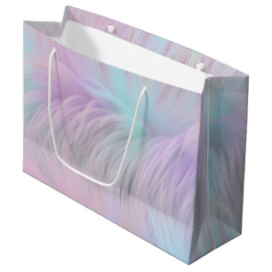 Pastel Rainbow Fur Large Gift Bag