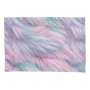 Pastel Rainbow Fur Pillowcase