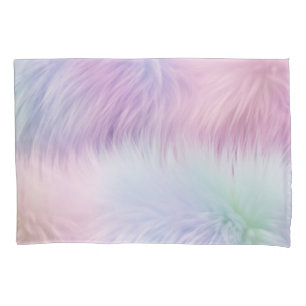 Pastel Rainbow Fur Pillowcase