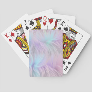 Pastel Rainbow Fur Playing Cards