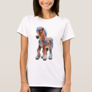Pastel Rainbow Furry Pony Fantasy Horse Women T-Shirt