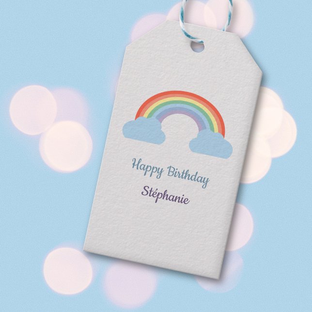 Pastel Rainbow Gift Tags (Pastel Rainbow Gift Tag)