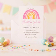 Pastel Rainbow Glitter Kids Birthday Party