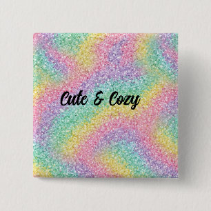 Pastel Rainbow Glitter Sparkle Custom Pin