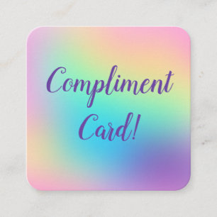 Pastel Rainbow Gradient Compliment Cards