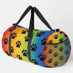 Pastel Rainbow Gradient Paw Print Bag
