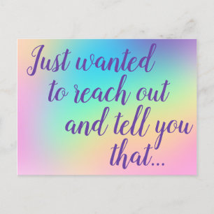 Pastel Rainbow Gradient Postcard