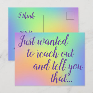 Pastel Rainbow Gradient Postcard