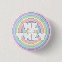 Pastel Rainbow He/They Pronouns