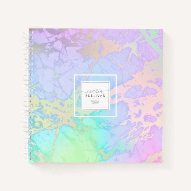 Pastel Rainbow Islands Abstract ID798 Notebook (Front)
