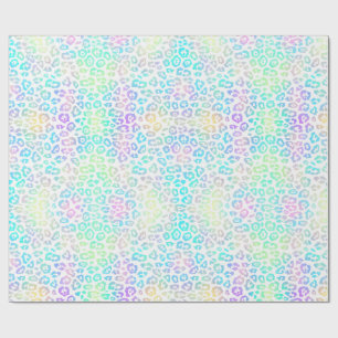 Pastel Rainbow Leopard Pattern  Wrapping Paper