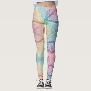 Pastel Rainbow Leopard Print Leggings
