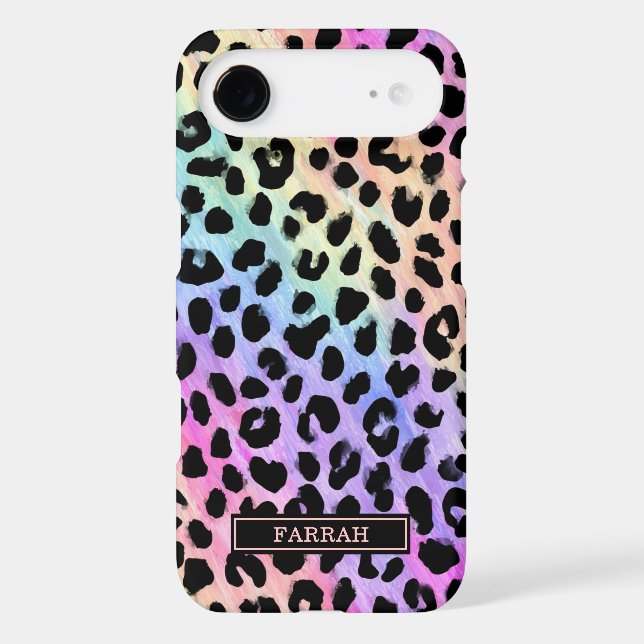 Pastel Rainbow Leopard Print Monogrammed (Back)