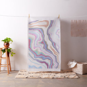 Pastel Rainbow Marble Waves Fabric