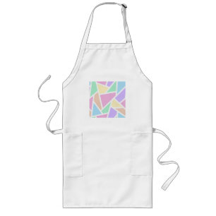 Pastel rainbow mosaic pattern long apron