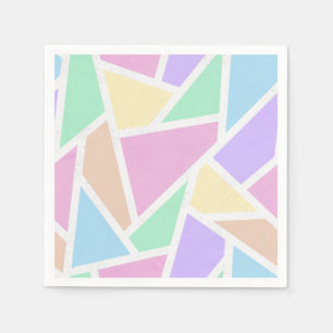 Pastel rainbow mosaic pattern napkin