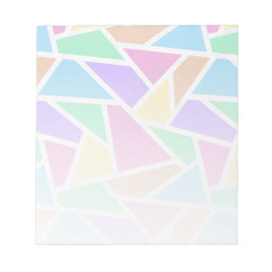 Pastel rainbow mosaic pattern notepad