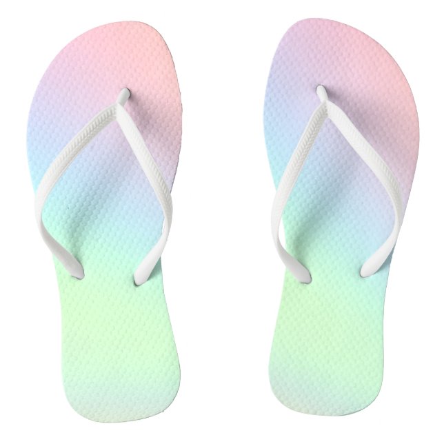 Pastel Rainbow of Colour Jandals (Footbed)