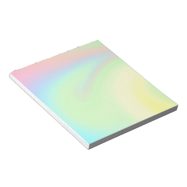 Pastel Rainbow of Colour Notepad (Angled)
