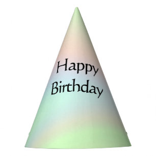 Pastel Rainbow of Colour Party Hat