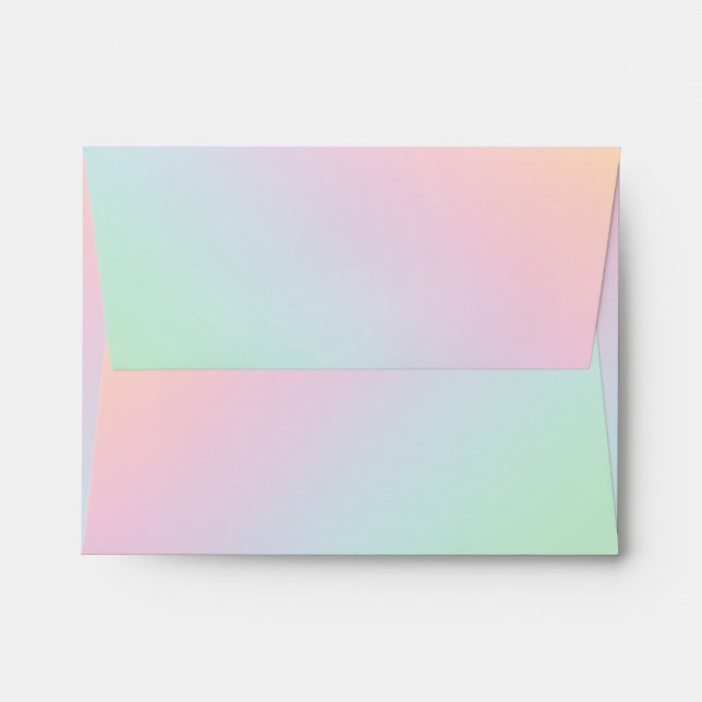 Pastel Rainbow Ombre Gradient Blur Abstract Design Envelope (Back (Top Flap))