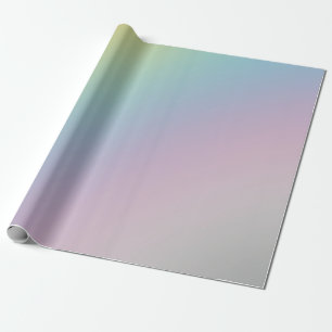 Pastel Rainbow Ombre Gradient Blur Abstract Design Wrapping Paper