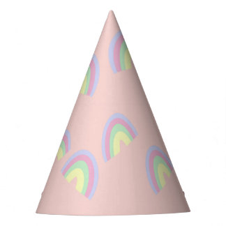 Pastel Rainbow Party Hat