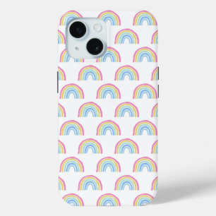Pastel Rainbow Pattern iPhone 15 Case