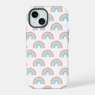 Pastel Rainbow Pattern iPhone 15 Case