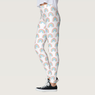 Pastel Rainbow Pattern Leggings