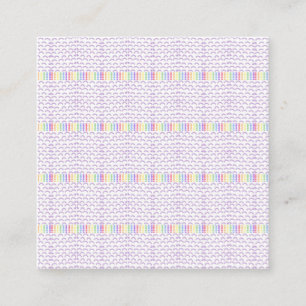 Pastel Rainbow Pattern Square Business Card