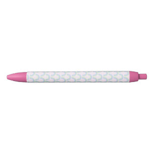 Pastel Rainbow Pink Black Ink Pen