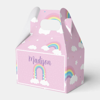 Pastel Rainbow Pink Favor Box