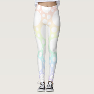 Pastel Rainbow Polka Dot Leggings