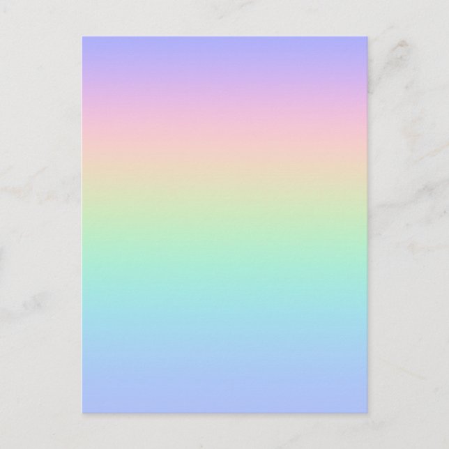 Pastel rainbow postcard (Front)