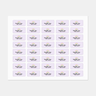 Pastel Rainbow Purple Waterproof Adhesive Clothing