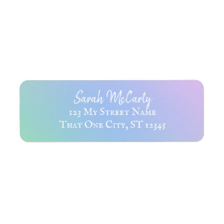 Pastel Rainbow Return Address Label