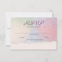 pastel rainbow RSVP with torn edge