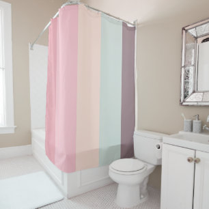 pastel rainbow shower curtain