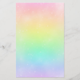 Pastel Rainbow Sky Stationery