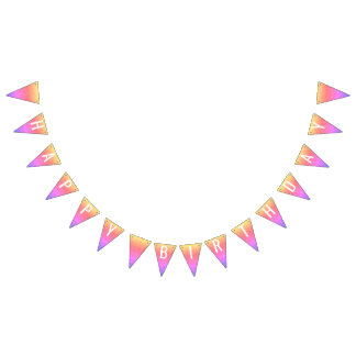 Pastel Rainbow Sparkle Glitter Design Customise Bunting