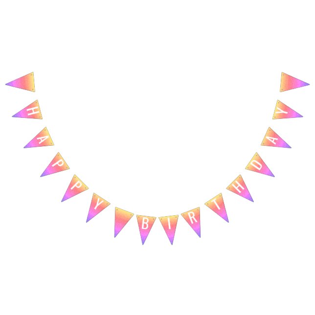Pastel Rainbow Sparkle Glitter Design Customise Bunting (All)