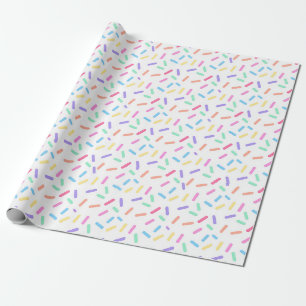 Pastel Rainbow Sprinkles Fun Gift Wrapping Paper