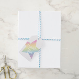 Pastel Rainbow Stars Baby Shower Simple Modern Gift Tags