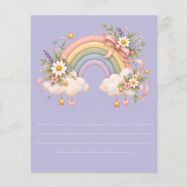 Pastel Rainbow Stationery  Flyer (Front)
