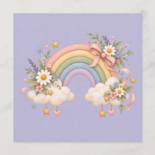 Pastel Rainbow Stationery Menu
